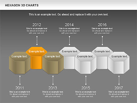 Zeshoek 3d grafiek, Dia 16, 00942, Businessmodellen — PoweredTemplate.com