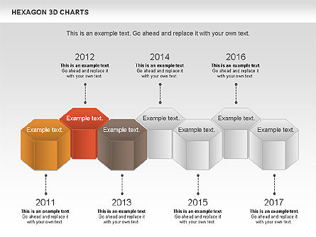 Zeshoek 3d grafiek, Dia 5, 00942, Businessmodellen — PoweredTemplate.com
