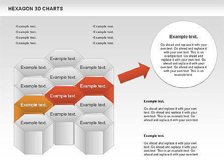 Gráfico de hexágono 3D, Diapositiva 8, 00942, Modelos de negocios — PoweredTemplate.com