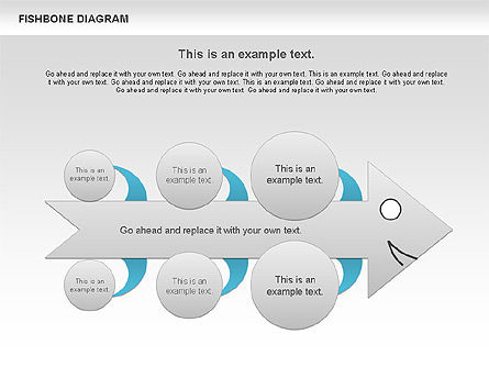 Diagrama colorido del Fishbone, Diapositiva 5, 00944, Modelos de negocios — PoweredTemplate.com