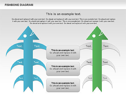 Colorful Fishbone Diagram, Slide 8, 00944, Business Models — PoweredTemplate.com