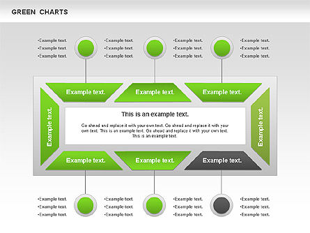 Process green chart, Deslizar 2, 00946, Formas — PoweredTemplate.com