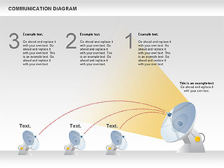 Antenna Communication Diagram , Slide 10, 00947, Business Models — PoweredTemplate.com