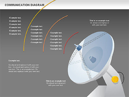 Antenna Communication Diagram , Slide 12, 00947, Business Models — PoweredTemplate.com