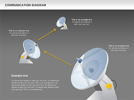 Antenna Communication Diagram , Slide 13, 00947, Business Models — PoweredTemplate.com
