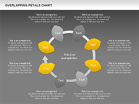 Diagramme des pétales en chevauchement, Diapositive 13, 00950, Schémas d'étapes — PoweredTemplate.com