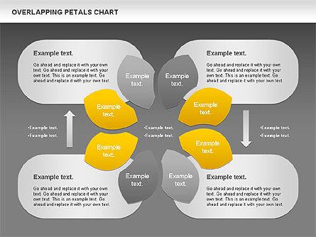 Diagramme des pétales en chevauchement, Diapositive 15, 00950, Schémas d'étapes — PoweredTemplate.com