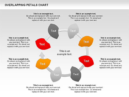 Diagramme des pétales en chevauchement, Diapositive 2, 00950, Schémas d'étapes — PoweredTemplate.com