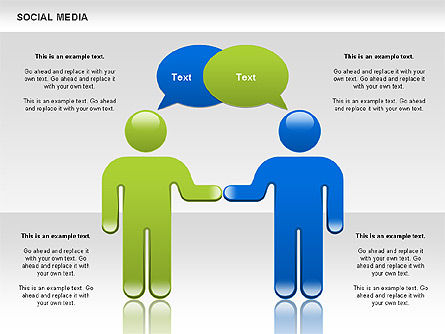 Modelos de mídia social, Modelo do PowerPoint, 00952, Formas — PoweredTemplate.com