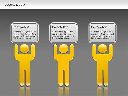 Formas de medios sociales, Diapositiva 14, 00952, Formas — PoweredTemplate.com