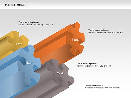 Tableau de puzzle, Modele PowerPoint, 00954, Schémas puzzle — PoweredTemplate.com