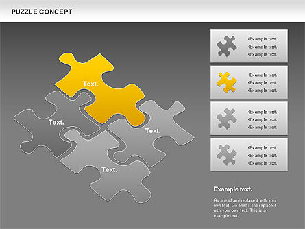 Bagan Teka-teki, Slide 14, 00954, Diagram Puzzle — PoweredTemplate.com