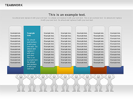 Teamwork Timeline Diagram, Slide 4, 00956, Timelines & Calendars — PoweredTemplate.com