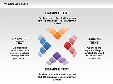 Concepto de gráficos de destino, Gratis Plantilla de PowerPoint, 00958, Formas — PoweredTemplate.com
