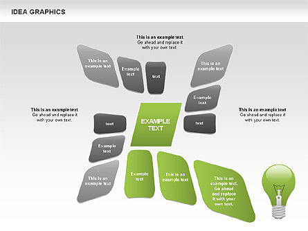 Idea Graphics Concept, Free PowerPoint Template, 00959, Shapes — PoweredTemplate.com