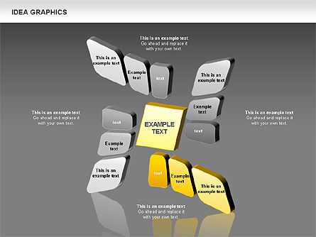 Idea Gráficos Concepto, Diapositiva 13, 00959, Formas — PoweredTemplate.com