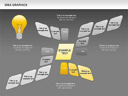 Idea Gráficos Concepto, Diapositiva 14, 00959, Formas — PoweredTemplate.com