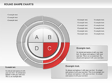 Round Shape Chart, Slide 10, 00962, Pie Charts — PoweredTemplate.com