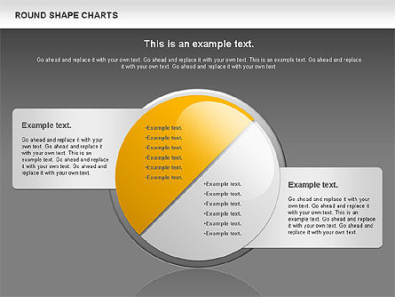 둥근 모양 차트, 슬라이드 12, 00962, 파이 차트 — PoweredTemplate.com