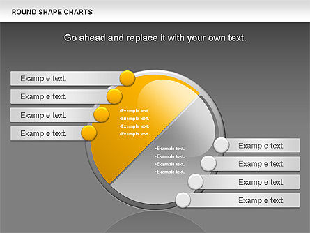 Round Shape Chart, Slide 13, 00962, Pie Charts — PoweredTemplate.com