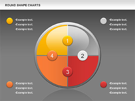 Round Shape Chart, Slide 16, 00962, Pie Charts — PoweredTemplate.com