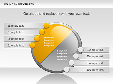 Round Shape Chart, Slide 2, 00962, Pie Charts — PoweredTemplate.com