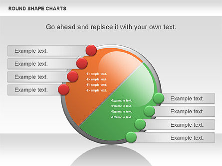 Round Shape Chart, Slide 3, 00962, Pie Charts — PoweredTemplate.com