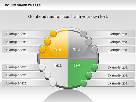 Round Shape Chart, Slide 4, 00962, Pie Charts — PoweredTemplate.com