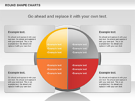 Round Shape Chart, Slide 6, 00962, Pie Charts — PoweredTemplate.com