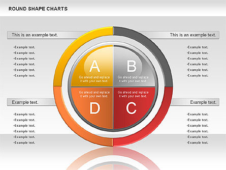 Round Shape Chart, Slide 7, 00962, Pie Charts — PoweredTemplate.com