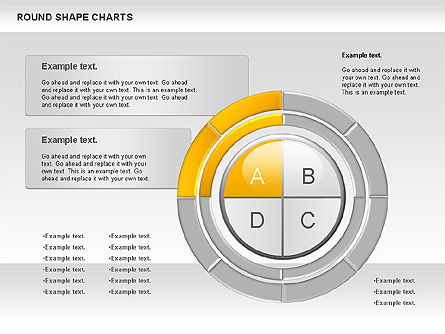 Round Shape Chart, Slide 8, 00962, Pie Charts — PoweredTemplate.com