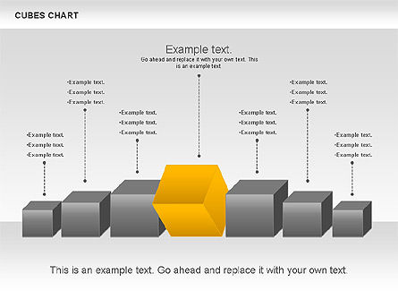 큐브 차트, 슬라이드 2, 00965, 단계 도표 — PoweredTemplate.com