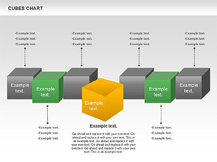 Cubes Charts, Slide 4, 00965, Stage Diagrams — PoweredTemplate.com