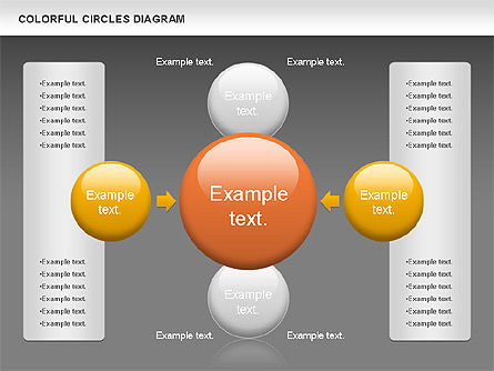 Diagramme des cercles colorés, Diapositive 13, 00966, Formes — PoweredTemplate.com