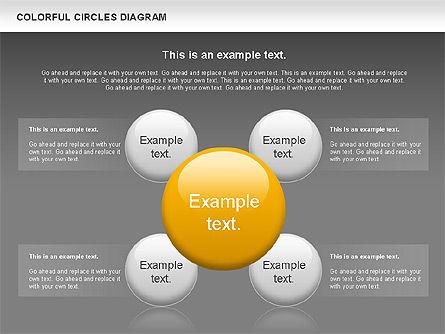 Diagramme des cercles colorés, Diapositive 14, 00966, Formes — PoweredTemplate.com