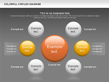 Kleurrijke cirkels diagram, Dia 15, 00966, Figuren — PoweredTemplate.com
