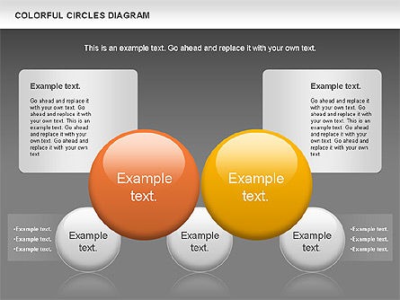 Diagrama de círculos coloridos, Deslizar 16, 00966, Formas — PoweredTemplate.com