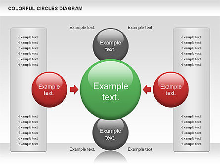 Kleurrijke cirkels diagram, Dia 2, 00966, Figuren — PoweredTemplate.com