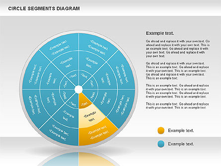 Circle Segment Diagram, Slide 5, 00967, Pie Charts — PoweredTemplate.com