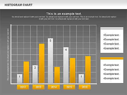 히스토그램 차트, 슬라이드 16, 00968, 비즈니스 모델 — PoweredTemplate.com
