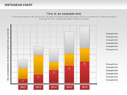 히스토그램 차트, 슬라이드 8, 00968, 비즈니스 모델 — PoweredTemplate.com