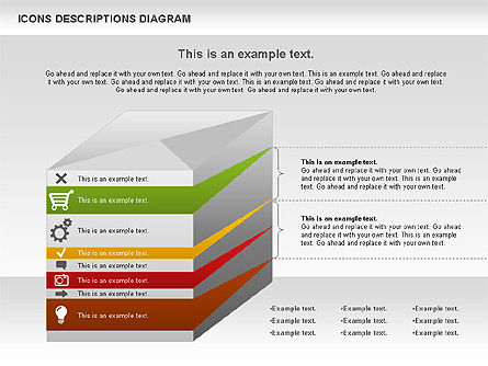 Processar gráfico com ícones, Modelo do PowerPoint, 00971, Diagramas de Processo — PoweredTemplate.com