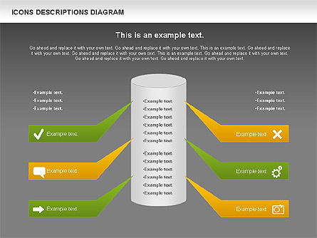 Gráfico de proceso con iconos, Diapositiva 14, 00971, Diagramas de proceso — PoweredTemplate.com
