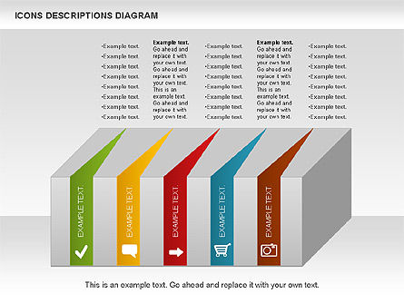 Prozessdiagramm mit Icons, Folie 5, 00971, Prozessdiagramme — PoweredTemplate.com