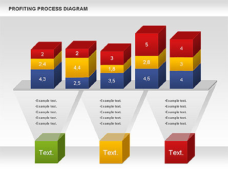 Profiting diagrama de processo, Deslizar 10, 00973, Modelos de Negócio — PoweredTemplate.com
