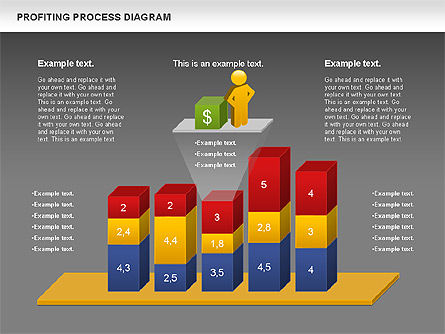 利益を得るプロセス図, スライド 14, 00973, ビジネスモデル — PoweredTemplate.com