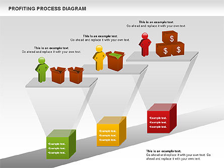 Diagrama del proceso de beneficio, Diapositiva 8, 00973, Modelos de negocios — PoweredTemplate.com