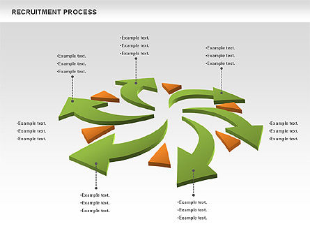 Proceso de reclutamiento, Diapositiva 10, 00974, Diagramas de proceso — PoweredTemplate.com