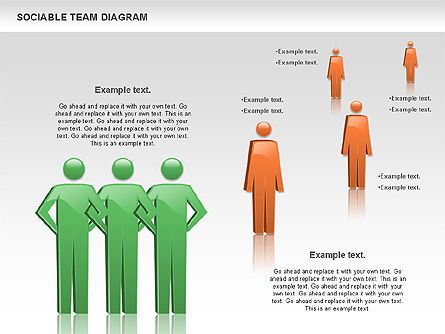 Diagrama da equipe, Deslizar 11, 00975, Modelos de Negócio — PoweredTemplate.com