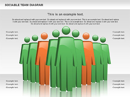 사교 팀 도표, 슬라이드 5, 00975, 비즈니스 모델 — PoweredTemplate.com